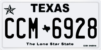 TX license plate CCM6928