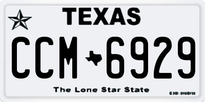 TX license plate CCM6929