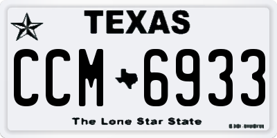 TX license plate CCM6933