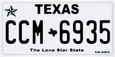 TX license plate CCM6935