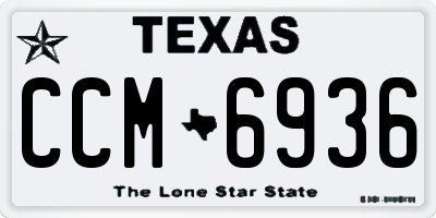 TX license plate CCM6936