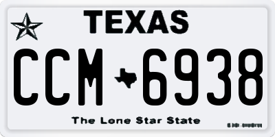 TX license plate CCM6938