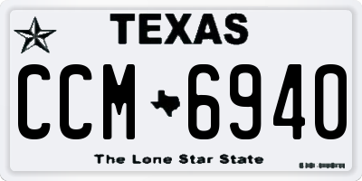 TX license plate CCM6940