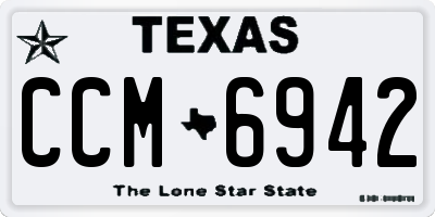 TX license plate CCM6942