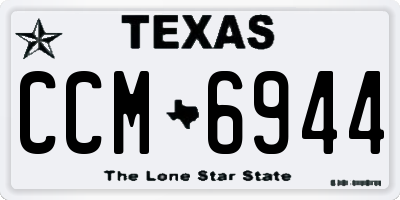 TX license plate CCM6944