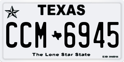 TX license plate CCM6945