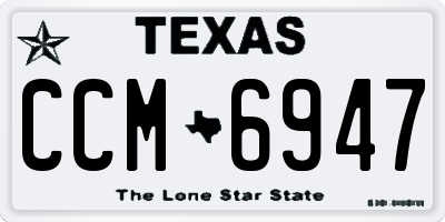 TX license plate CCM6947