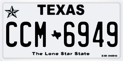 TX license plate CCM6949