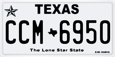 TX license plate CCM6950