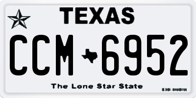 TX license plate CCM6952