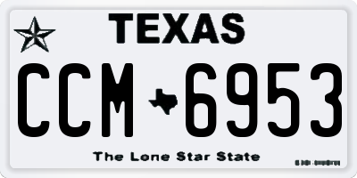 TX license plate CCM6953