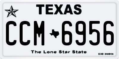 TX license plate CCM6956