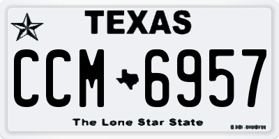 TX license plate CCM6957