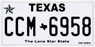 TX license plate CCM6958