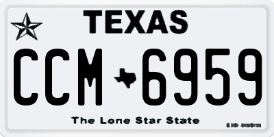 TX license plate CCM6959