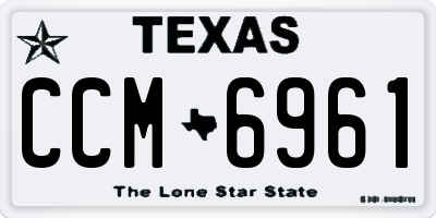 TX license plate CCM6961