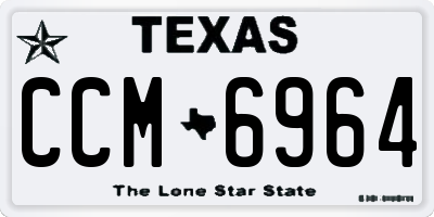 TX license plate CCM6964