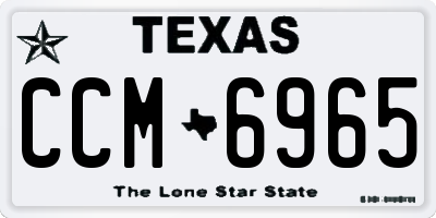TX license plate CCM6965