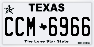 TX license plate CCM6966