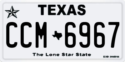 TX license plate CCM6967