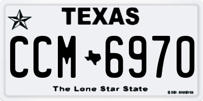 TX license plate CCM6970