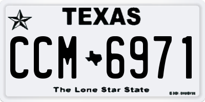 TX license plate CCM6971