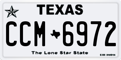 TX license plate CCM6972