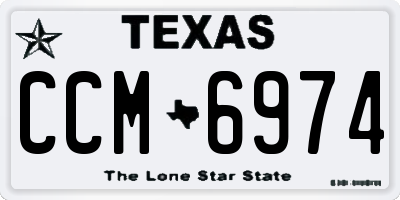 TX license plate CCM6974