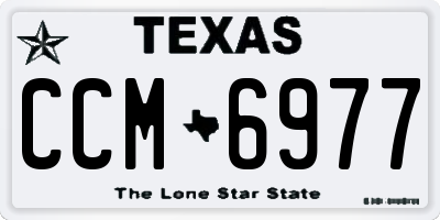 TX license plate CCM6977