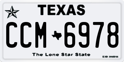 TX license plate CCM6978