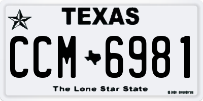 TX license plate CCM6981