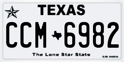 TX license plate CCM6982