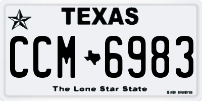 TX license plate CCM6983
