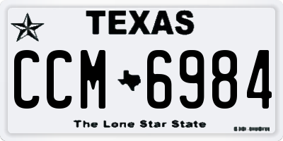 TX license plate CCM6984