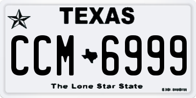 TX license plate CCM6999