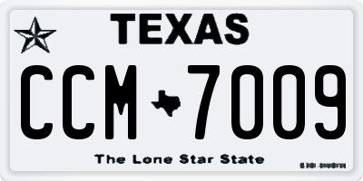 TX license plate CCM7009