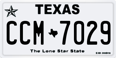 TX license plate CCM7029