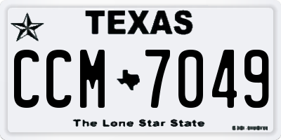 TX license plate CCM7049