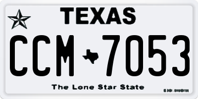 TX license plate CCM7053