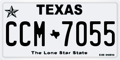 TX license plate CCM7055