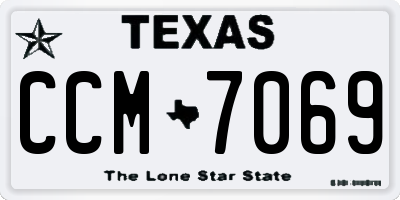 TX license plate CCM7069