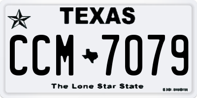 TX license plate CCM7079