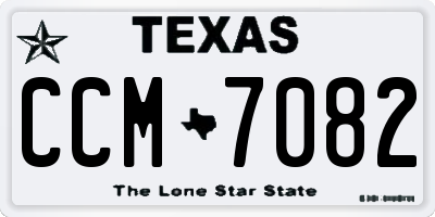 TX license plate CCM7082