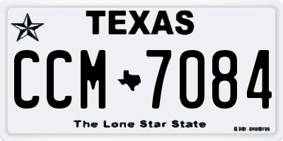 TX license plate CCM7084
