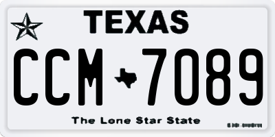 TX license plate CCM7089