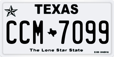 TX license plate CCM7099
