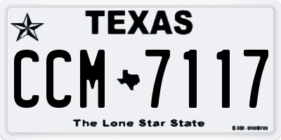 TX license plate CCM7117