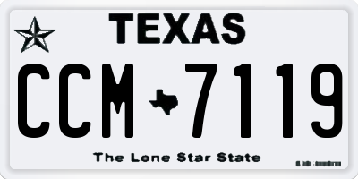 TX license plate CCM7119
