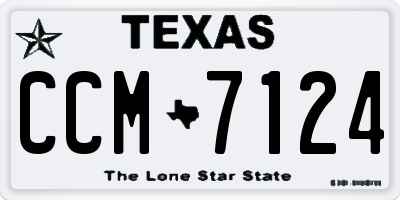 TX license plate CCM7124