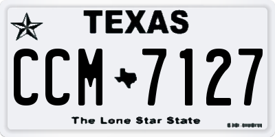 TX license plate CCM7127